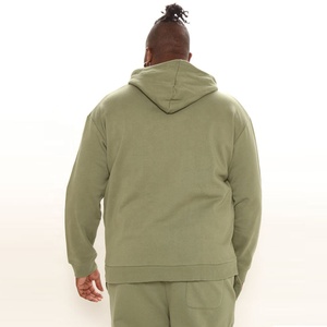 Survêtements de sport pour hommes vierges de marque biologique lourde 100% coton formation Jogging porter deux pièces ensemble survêtements hommes - Product Image 5