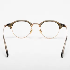 Figroad Customized Vintage Optical Frames Eye Glasses Metal Unisex Spectacle Eyewear Ready To Ship