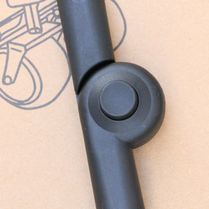 Folding <b>Trolley</b> Handle Joint Black Plastic Push Handle For Shopping Cargo Hauling <b>Trolley</b> Accessories - Product Image 1