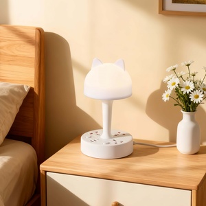 DENIXI Enchufe Multifuncional de Escritorio con Diseño de Cabeza de Conejo, con USB + <span class=keywords><strong>PDS</strong></span> y Soporte Iluminado para Teléfono Móvil - Product Image 5