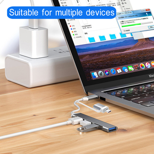 Eonline 6 trong 1 loại C USB Hub Dock 3.0 USB 3.0 HUB 4 cổng đa Splitter Adapter OTG cho Lenovo Huawei Xiaomi MacBook nhôm - Product Image 4