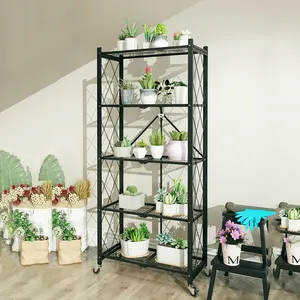 最新设计不锈钢可折叠居家室内植物花架