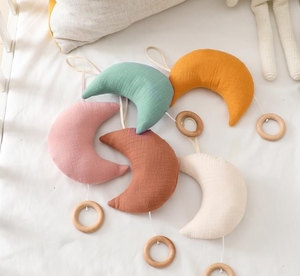 Nouveau-né <span class=keywords><strong>berceuse</strong></span> jouet Musical pur coton lune cordon boîte à <span class=keywords><strong>musique</strong></span> tirer suspendu doux en peluche jouet lit cloche photographie accessoire - Product Image 5