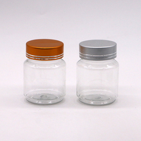 Pot et bouteille de complément de marque privée pour animaux de compagnie de 60ml de couleur personnalisée pour pilules, capsules, nutrition, suppléments quotidiens d'huile de poisson