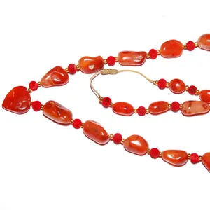 Uniquely Crafted Red Carnellian Agate Necklace At Low Prices | Red Carnellian Agate Necklace For Sale Online