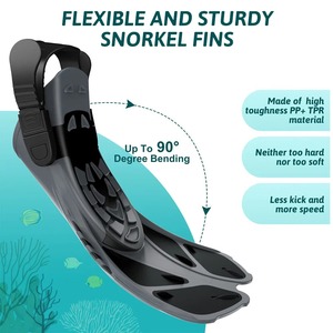 <span class=keywords><strong>Aletas</strong></span> de Natación de Ajuste Cómodo, <span class=keywords><strong>Aletas</strong></span> de Snorkel con Talón Ajustable para Principiantes y Deportes Acuáticos - Product Image 3