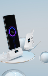 Gadgets électroniques 2025, chargeur portable de petite taille à haute capacité avec câble intégré, <span class=keywords><strong>batterie</strong></span> <span class=keywords><strong>externe</strong></span> mini, power bank 5000mAh - Product Image 3