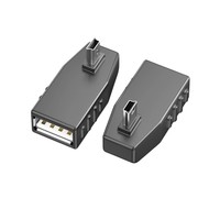 Adaptador Mini USB OTG de 90 Grados, Mini Macho a USB Hembra para Teclado, Ratón, Controlador de Juegos, Unidad Flash