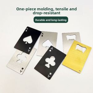 Factory Poker Ace Card Stainless Steel Bottle Opener, Credit Card Portable Beer Cap Remover Pocket Gadget for Promotion Gift - Product Image 3