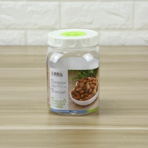 Plastic Storage jar with lid PET storage container Transparent Storage Pot