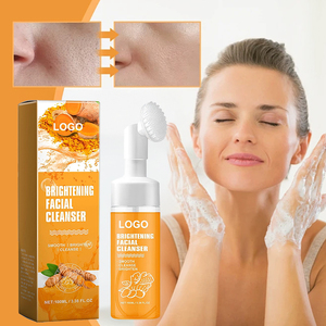 Kit de Savon Moussant Nettoyant Visage au Curcuma Marque Blanche avec Brosse pour Tous Types de Peau - Product Image 3