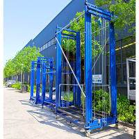 Échafaudage suspendu électrique pliable en alliage d'aluminium résistant à la corrosion pour usage extérieur et en entrepôt