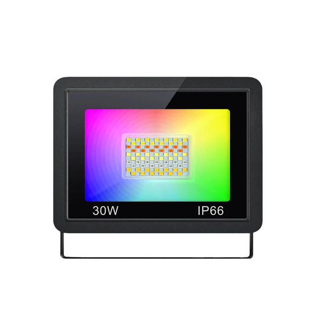 Best Home Automation Solution Smart Life APP IP66 Music 30W RGBCW Outdoor WiFi Tuya Smart LED Floodlight for Garden PST-FL-30W
