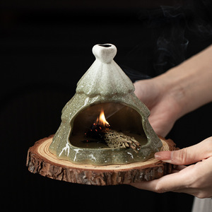 Incienso Aromático YUBIN para Árbol de Navidad, <span class=keywords><strong>Palo</strong></span> <span class=keywords><strong>Santo</strong></span> Peruano, Salvia, Bandeja de Quema de Cerámica con Esmalte de Color, Ecológico - Product Image 2