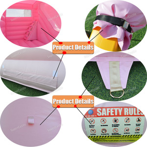 Pastel Pink Inflatable <strong>Bounce</strong> <strong>House</strong> Wedding Themed Commercial Grade Jumping Castle With Slide For Kids Birthday Party Rental - Product Image 6