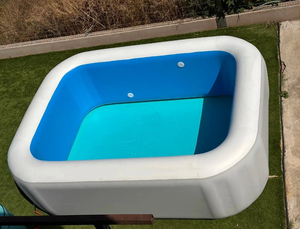 Bañera de Hidromasaje Inflable <span class=keywords><strong>Cuadrada</strong></span> de PVC de Primera Calidad, Piscina de Inmersión Fría Sobre el Suelo con Función de Terapia de Spa - Product Image 5