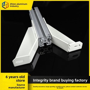 Connecteur d'ancrage simple face anodisé en aluminium industriel Zhien <span class=keywords><strong>assemblage</strong></span> de Support d'angle fixe au sol modèle de support de Surface murale - Product Image 2