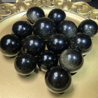 Prix de gros, sphère en obsidienne dorée polie à la main, sphère de cristal pour la guérison