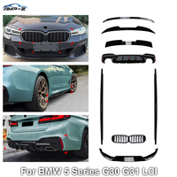 Kit carrosserie AMP-Z pour BMW Série 5 G30 G31 LCI : Lame de pare-chocs avant et arrière, séparateur, jupes latérales, aileron arrière, diffuseur arrière