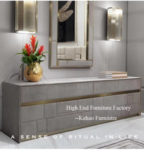 Juego de muebles italianos de lujo para dormitorio, tamaño king, moderno, <span class=keywords><strong>italiano</strong></span>, última cama doble, juego de muebles de diseño, cama de lujo de cuero - Product Image 4