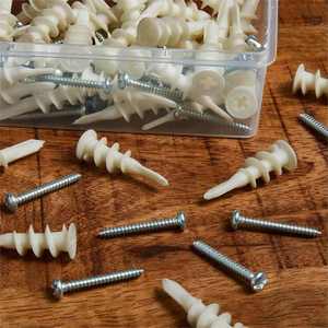 Fabrik hohe Qualität 120Pcs 100Pcs 50Pcs Kunststoff Anker <span class=keywords><strong>Plug</strong></span> Screw Box Hohl anker Trockenbau Schrauben - Product Image 2