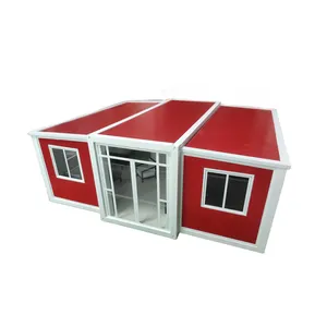 Nuevo producto casa contenedor extensible 3 dormitorios impermeable 20 pies 40 pies casa contenedor plegable extensible