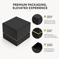 Boîte cadeau de luxe noire personnalisée, emballage rectangulaire en carton recyclé avec laminage mat, pour bougie, parfum, portefeuille, Noël