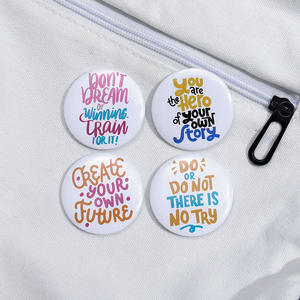 Рекламный значок с надписью 49 стилей, вдохновляющая английская фраза, значок с индивидуальным логотипом, круглая форма, значок с булавкой безопасности - Product Image 4