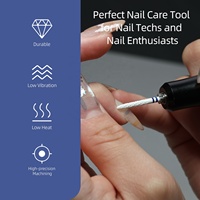 HYTOOS Embouts de ponceuse à ongles en céramique composite de 2 mm pour nettoyage sous les ongles, haute dureté, blanc, embout professionnel pour ponceuse électrique, pour nettoyage des cuticules et élimination du gel