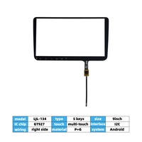 Pantalla Táctil Capacitiva de 9 Pulgadas P+G con 5 Teclas en la Parte Inferior, Interfaz I2C, Compatible con Multitáctil, Apta para Navegación GPS para Automóviles MP5