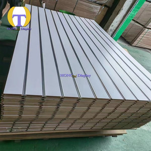 Chất Lượng Cao Hiện Đại Gỗ Fibreboard Slatwall Tùy Chỉnh Màu Sắc 18Mm P2 MDF Hội Đồng Quản Trị Siêu Thị Đồ Nội Thất Khói Cửa Hàng Hiển Thị - Product Image 5
