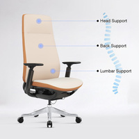 Accoudoir 3D chaise de travail de bureau en cuir écologique commercial chaise de bureau d'ordinateur ergonomique directeur chaises de direction pivotantes