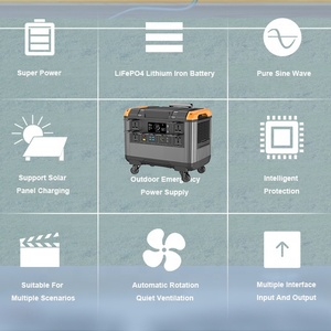 สถานีไฟฟ้าพกพา 110V 220V 3000 วัตต์ เครื่องกำเนิดพลังงานแสงอาทิตย์ 3000w พร้อมแบตเตอรี่ลิเธียมสำหรับแคมป์ปิ้ง เครื่องชาร์จพกพา - Product Image 5