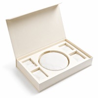 HuanXing Luxuriöses Beige Tee-Geschenkbox-Set mit Individuellem Logo, Klappdeckel und Inneren Trennwänden für Tee-Kuchen-Geschäftsgeschenkverpackung