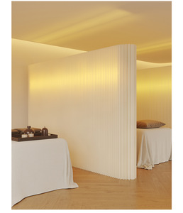 Divisor de partición de papel ajustable de longitud, pared de papel portátil plegable para decoración de boda en casa - Product Image 2