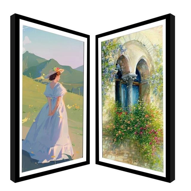 Private Gallery Wifi Remote Control Frames Picture Wall Art Anti-Glare Matte Canvas Painting Lcd Digital Frame for Art Decor