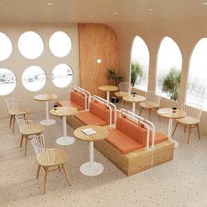 ที่นั่งบูธพนักพิงสบายสไตล์ครีมหวาน ซิต้า สลตา ดารา บาร์รา เหมาะสำหรับร้านขนมหวาน ร้านอาหารเน็ตฟลิกซ์ - Product Image 4