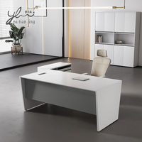 Ensemble table et chaise de bureau moderne, bureau de direction pour PDG, table d'ordinateur, mobilier de bureau en gros, bureau pour employés