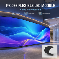 Écran LED souple flexible pour hall d'exposition, salle de banquet, panneaux vidéo muraux couleur pour ascenseurs et centres commerciaux intérieurs