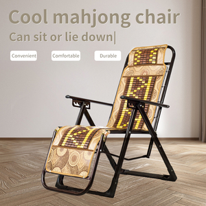 Silla <span class=keywords><strong>reclinable</strong></span> plegable para <span class=keywords><strong>playa</strong></span> al aire libre Dingsheng, sillas con alfombrilla de bambú, silla plegable - Product Image 3