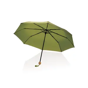 Mini parapluie en bambou rPET, merchandising durable - Product Image 2