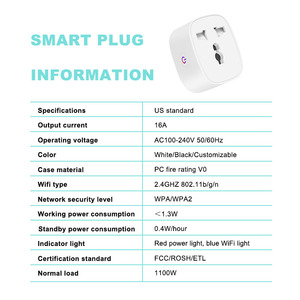 BSD61 US Smart Plug Wifi Ewelink sin Monitor de energía para Módulo de chips <span class=keywords><strong>Esp32</strong></span> Firmware Custom Smart Plug - Product Image 5