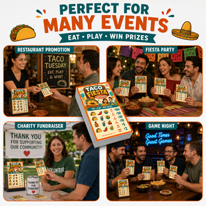 Data Security Taco Fiesta Pull Tab Cards Custom Gameplay Symbols Prize Plan Break Open <b>Tickets</b> for Restaurants and Fundraisers - Product Image 5