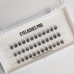 Pestañas de Seda Precortadas al por Mayor, Grupos de Pestañas de Marca Privada, Pestañas Naturales para Hacerlo Usted Mismo, Extensiones de Pestañas Segmentadas - Product Image 1