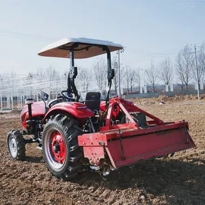 Mini tracteur agricole 4WD 50HP 60HP, tracteur avec chargeur frontal et pelle arrière, prix avec moteur de Protection de l'environnement