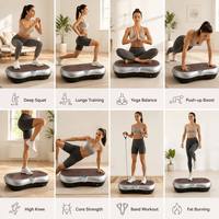 Mesin Latihan Getar Pijat Seluruh Tubuh Smart Power Crazy Fit Dengan Resistance Band