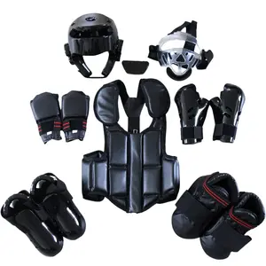 12 Peça Taekwondo Protector Equipment, Sparring engrenagem Set com protetor de cabeça, protetor de peito, pé guarda e guarda Mão