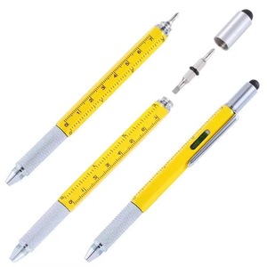 Penna <span class=keywords><strong>Stilografica</strong></span> Multifunzione 6 in 1 Personalizzata in Metallo 1.0mm con Cacciavite, Righello, Livella, Stilo Touch, Confezione Sfusa per Finanza - Product Image 3