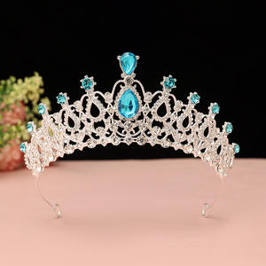 Ultimo prezzo di promozione Premium Design di lusso per grandi nozze argento dorato zircone corona sposa per la regina - Product Image 6