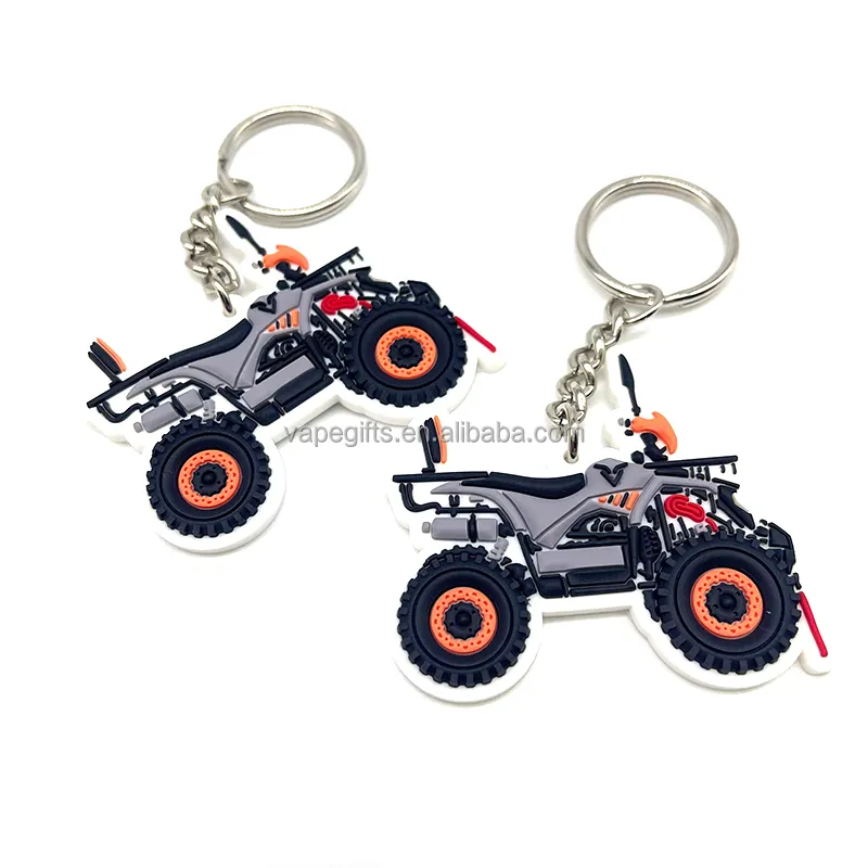 Promotional Motorcycle rubber keychains with Logo Cheap Custom soft 3D Rubber Pvc Motorcycle Keyring Key Chain Holder